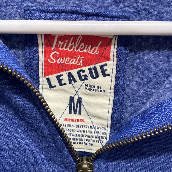 Champion UNC Ashville Blue Quarter Zip Pullover Sweatshirt Medium Mens B-1 - Picture 3 of 5